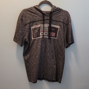 Nintendo Men's Short-Sleeve Hooded Tee in Heather Gray